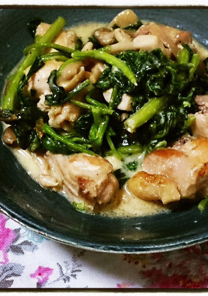 簡単！チキンとほうれん草のマヨ炒め-レシピのメイン写真