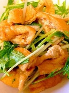 水菜と油揚げの生姜風味サラダ-レシピのメイン写真