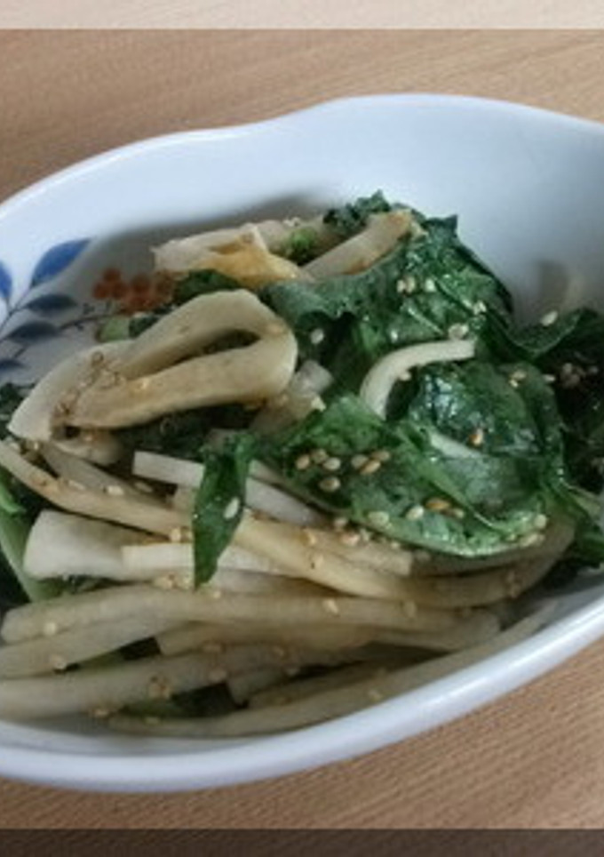 大根と葉とちくわの炒り煮-レシピのメイン写真