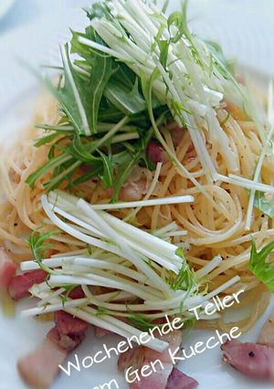 ベーコンと水菜のパスタ-レシピのメイン写真