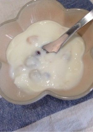 混ぜるだけ！甘納豆で甘いヨーグルト！-レシピのメイン写真