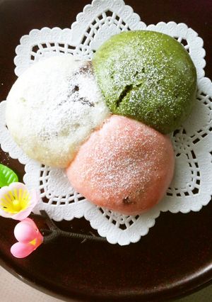 三色ちぎり饅頭-レシピのメイン写真