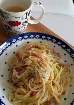 簡単♡ベーコン入パスタついでにスープも-レシピのメイン写真