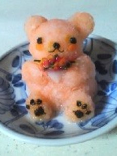 大根おろしで桜色のテディベア♪-レシピのメイン写真