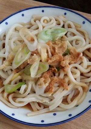 簡単♡レンジで葱と刻みあげのおうどん-レシピのメイン写真