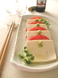 春トマトとお豆腐のサラダ*わさび添え…-レシピのメイン写真