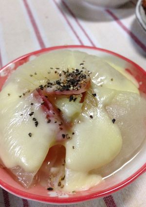 新玉ねぎとベーコンでチン♪-レシピのメイン写真