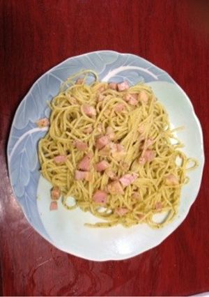 ベーコンのバジルスパゲティ-レシピのメイン写真