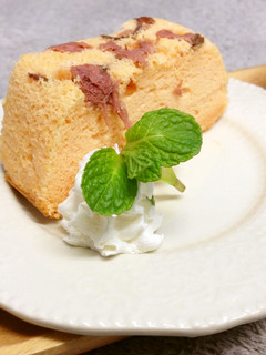 しっとりフワフワ♪桜のシフォンケーキ♪-レシピのメイン写真