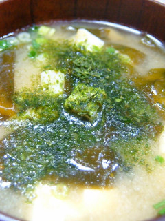 息子のお薦め☆味噌汁に青海苔-レシピのメイン写真