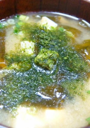 息子のお薦め☆味噌汁に青海苔-レシピのメイン写真