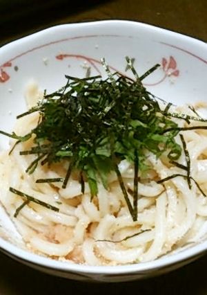 大葉たっぷりクリーミィ明太うどん-レシピのメイン写真