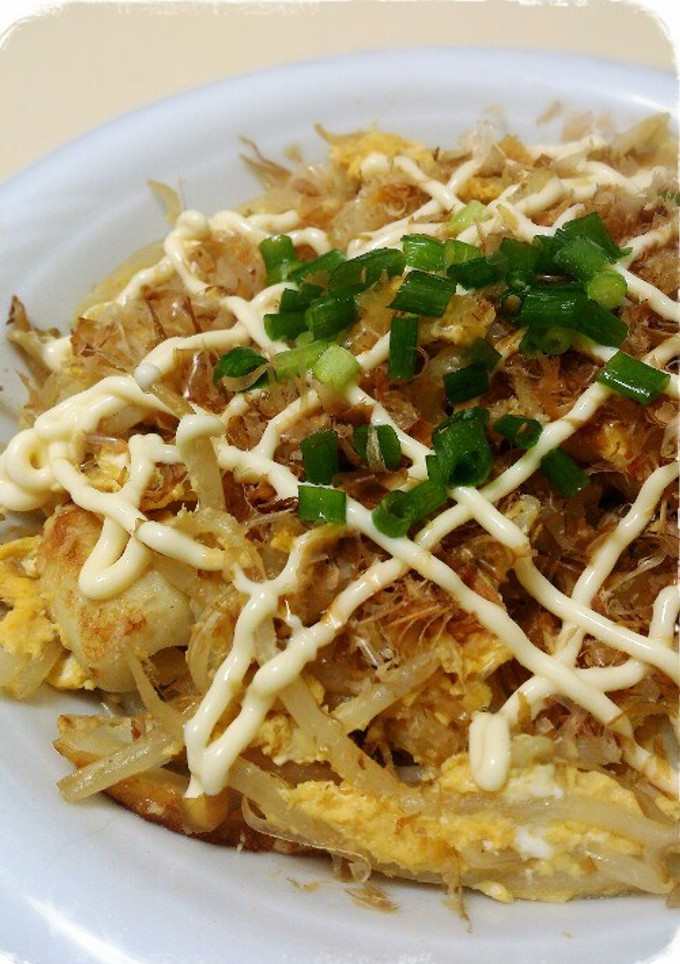 ＊もやしとちくわの卵とじ～お好み焼き風＊-レシピのメイン写真