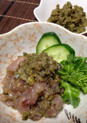 アジのふきのとう味噌和え♪-レシピのメイン写真