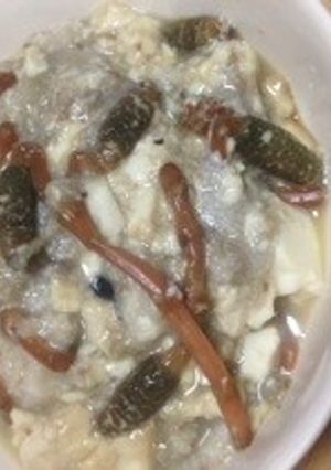 つくしと豆腐の長芋とろろとじ-レシピのメイン写真