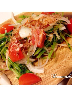 超簡単♩新玉ねぎと豆苗のサラダ-レシピのメイン写真