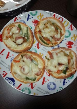 簡単ぎょうざの皮でピザ♪-レシピのメイン写真
