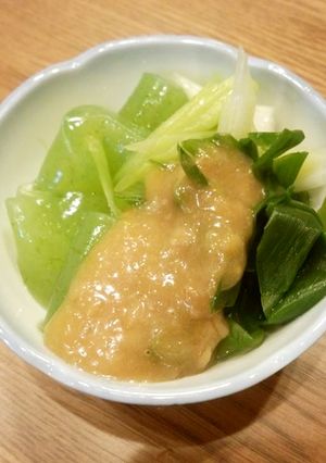 わけぎと刺身こんにゃくのぬた-レシピのメイン写真