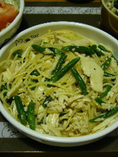 鶏ハムとインゲンの冷製パスタ-レシピのメイン写真