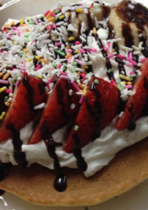 ボリュームクリームパンケーキ-レシピのメイン写真
