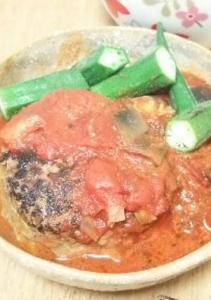 らっきょうでコクうま♪煮込みハンバーグ-レシピのメイン写真