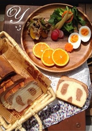 パンダ食パン(覚え書)-レシピのメイン写真