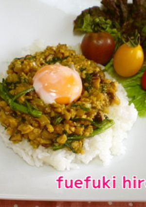 春菊としいたけのドライカレー　簡単！-レシピのメイン写真