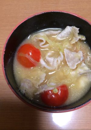 トマト味噌汁-レシピのメイン写真