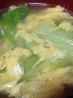 ウェイパァーでふわふわ卵のレタススープ-レシピのメイン写真