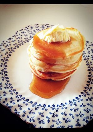 ちょい足し、しっとりホットケーキ♡-レシピのメイン写真