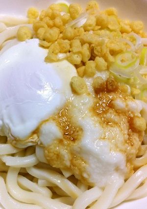とろたま醤油うどん〜楽釜製麺所風〜-レシピのメイン写真
