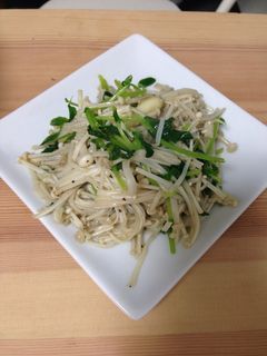豆苗とえのきの塩炒め-レシピのメイン写真