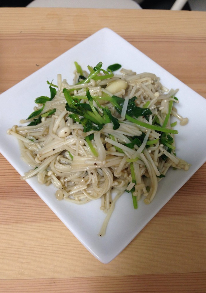 豆苗とえのきの塩炒め-レシピのメイン写真