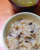 しいたけとしめじの炊き込みごはん♪