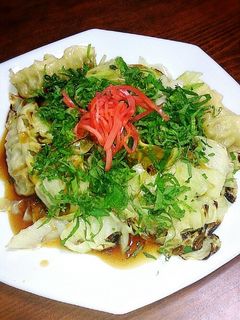 焼餃子と焼きキャベツの甘酢あんかけ-レシピのメイン写真