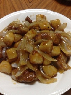簡単!長芋と豚肉の甘辛炒め-レシピのメイン写真