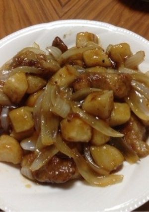 簡単！長芋と豚肉の甘辛炒め-レシピのメイン写真