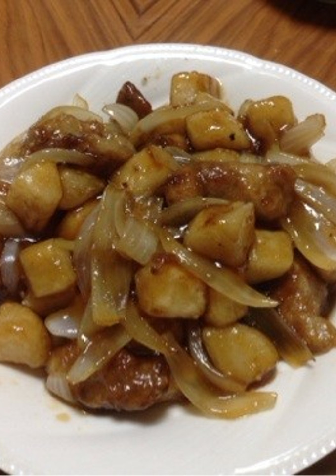 簡単！長芋と豚肉の甘辛炒め-レシピのメイン写真