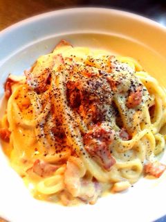 牛乳でとろりと濃厚カルボナーラ♡-レシピのメイン写真