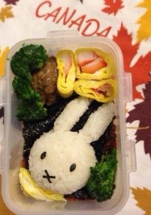 キャラ弁ミッフィーちゃん簡単☆miffy-レシピのメイン写真