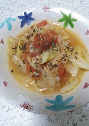 調味料２つ！春キャベツとトマトのとろみ煮-レシピのメイン写真