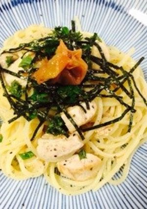 梅と鶏の簡単★あっさりパスタ-レシピのメイン写真