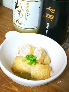 早旨安~お通しみたいな豚肉の油揚げ巻煮-レシピのメイン写真