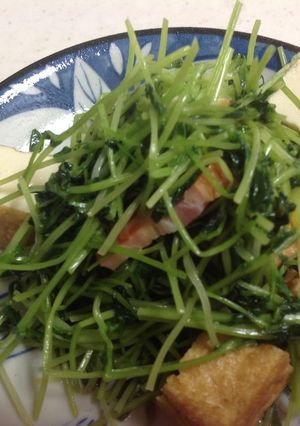 豆苗と厚揚げ＊含め煮-レシピのメイン写真
