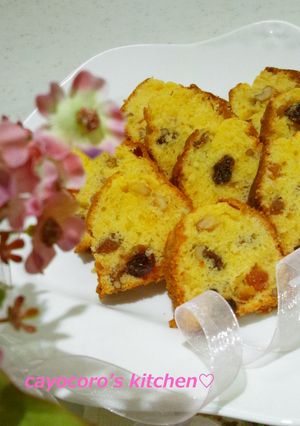 フルーツたっぷりパウンドケーキ☆お花見に-レシピのメイン写真