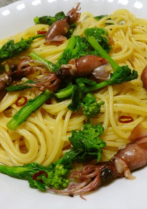 菜の花とホタルイカのパスタ-レシピのメイン写真