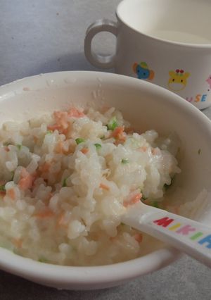 離乳食中期 鮭とブロッコリーのチーズ粥☆-レシピのメイン写真