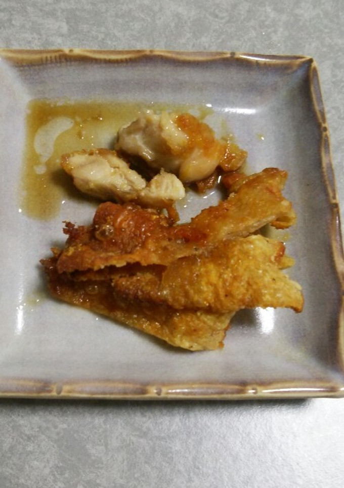 材料２つ！簡単☆鶏皮のおつまみ♪-レシピのメイン写真
