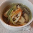 長葱と竹輪の中華スープ
