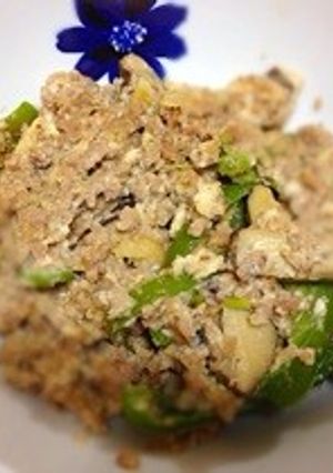 挽肉ピーマン椎茸の酒粕炒め煮-レシピのメイン写真